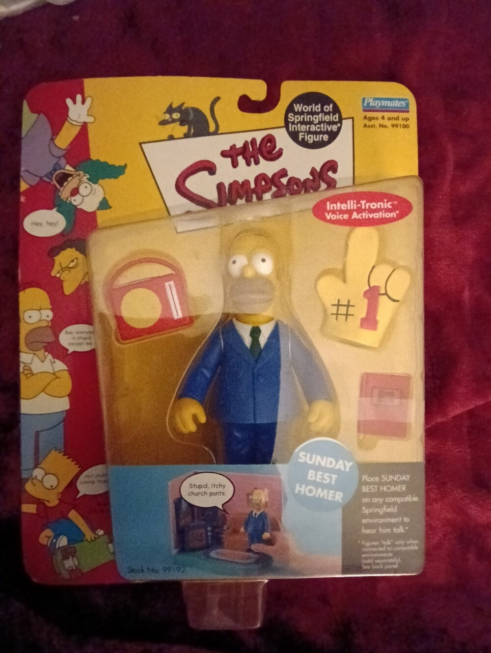 Playmates The Simpsons Sunday Best Homer Figure - Blue Suit